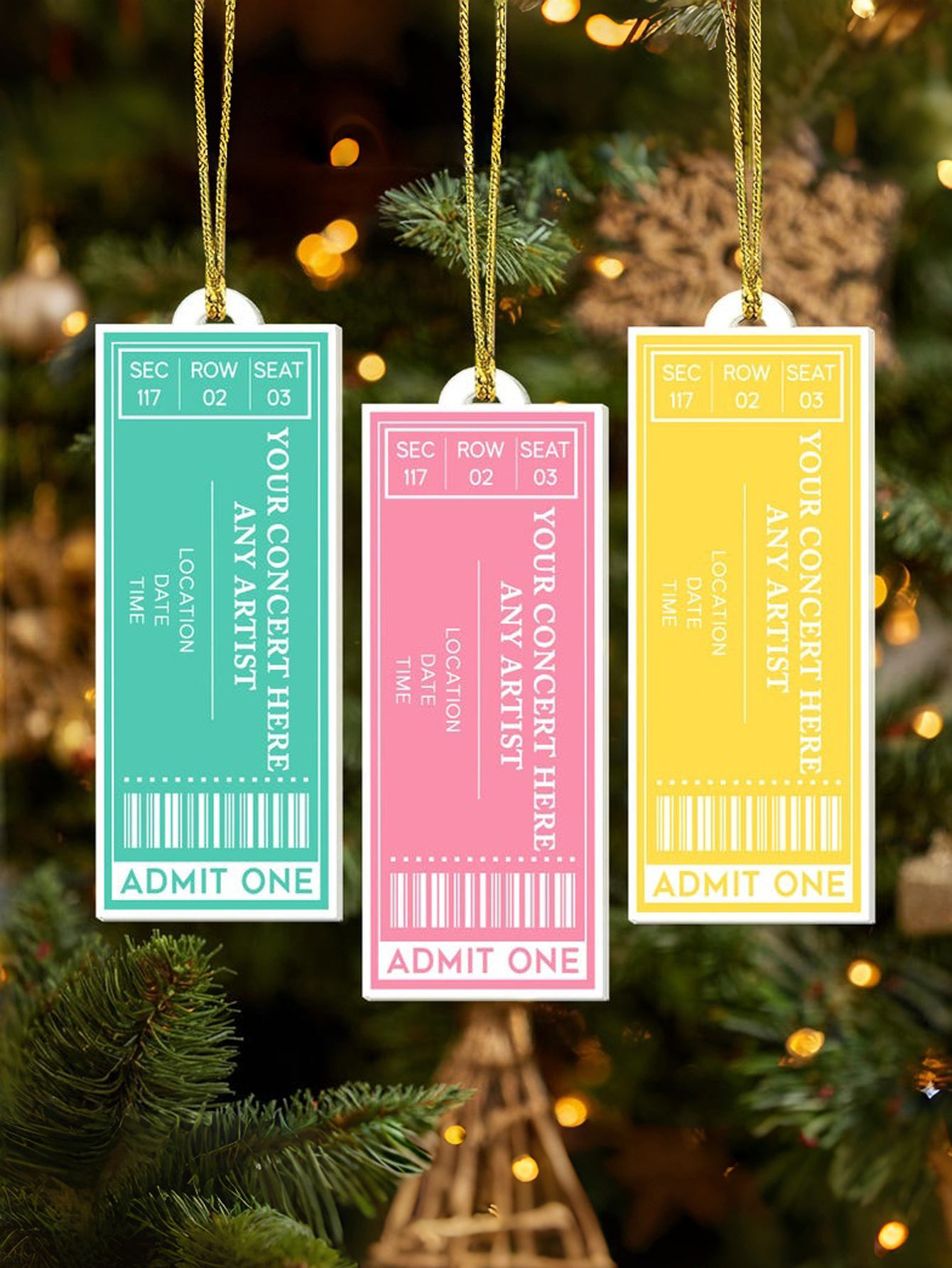 Custom Acrylic Concert Ticket Keychain